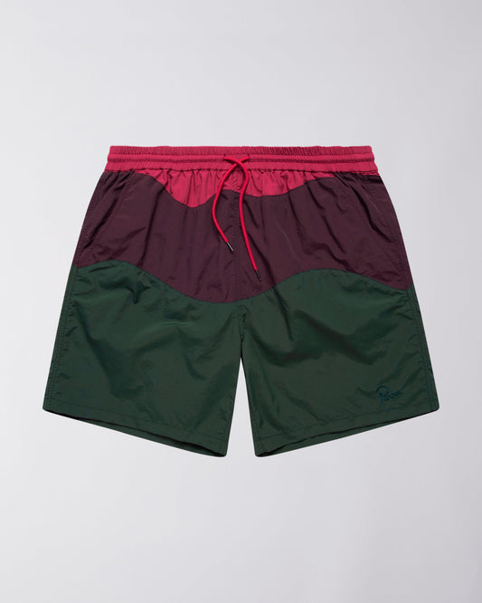 waved swim shorts